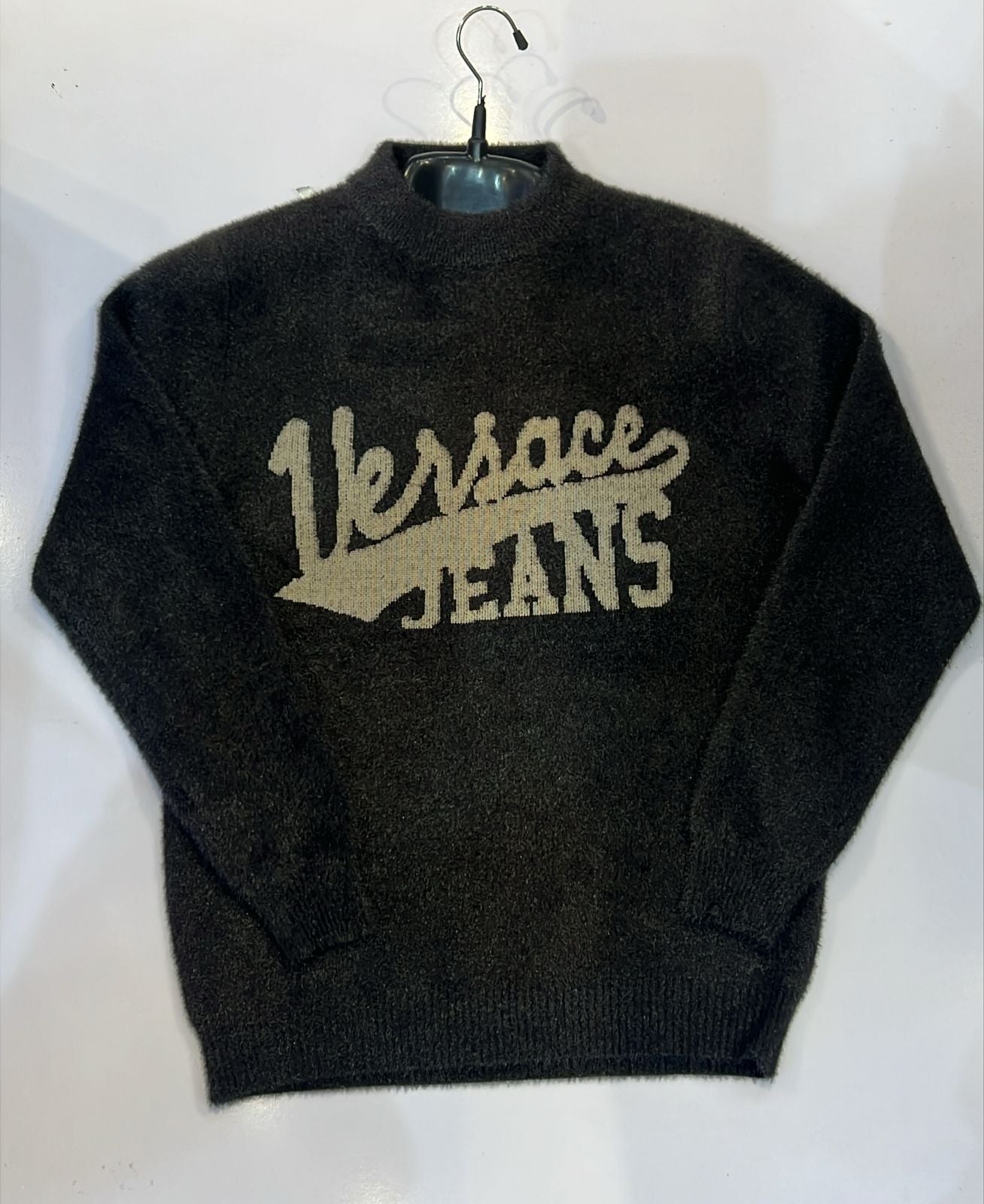 Versace Jeans Cozy Black Sweater – Timeless Style and Comfort