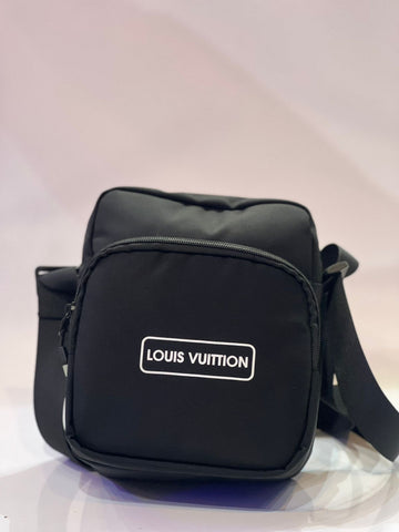 Louis Vuitton Monogram-Style Black Crossbody Bag